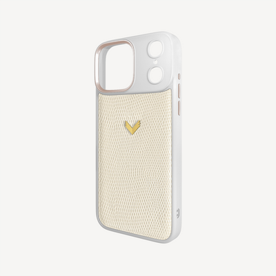 iPhone 18 Pro Phone Case, Calf Leather, Lizard Texture