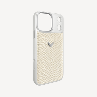iPhone 18 Pro Phone Case, Calf Leather, Lizard Texture