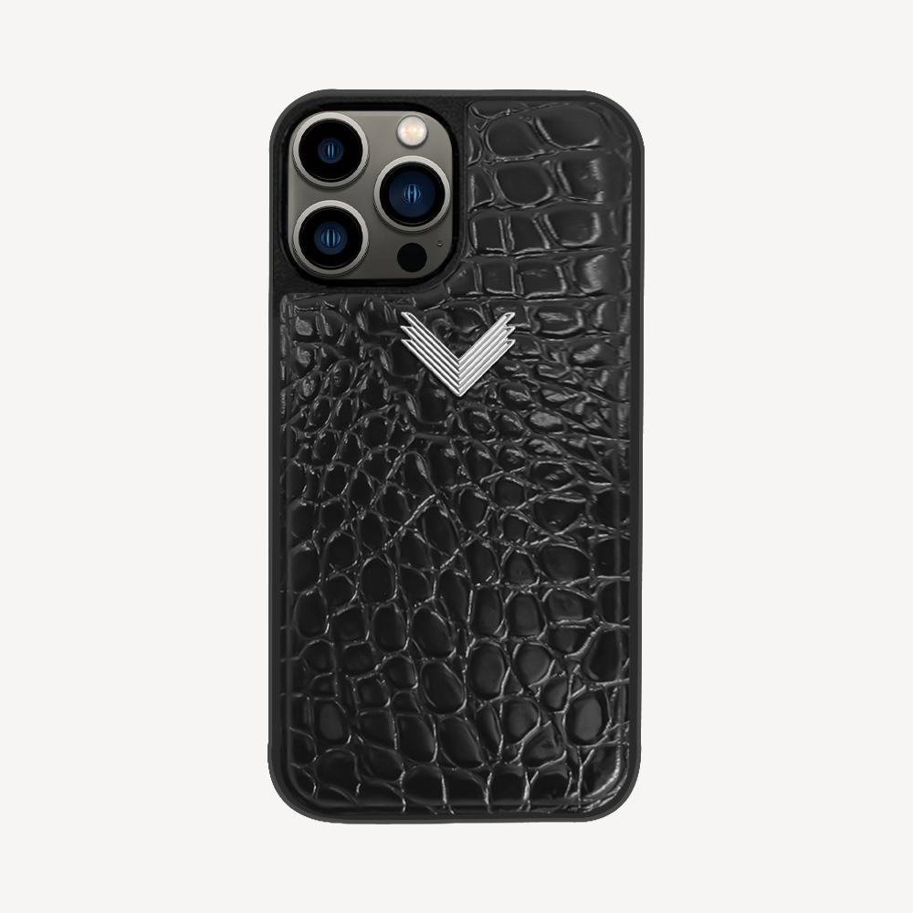 iPhone 12/12 Pro Phone Case, Calf Leather, Crocodile Texture
