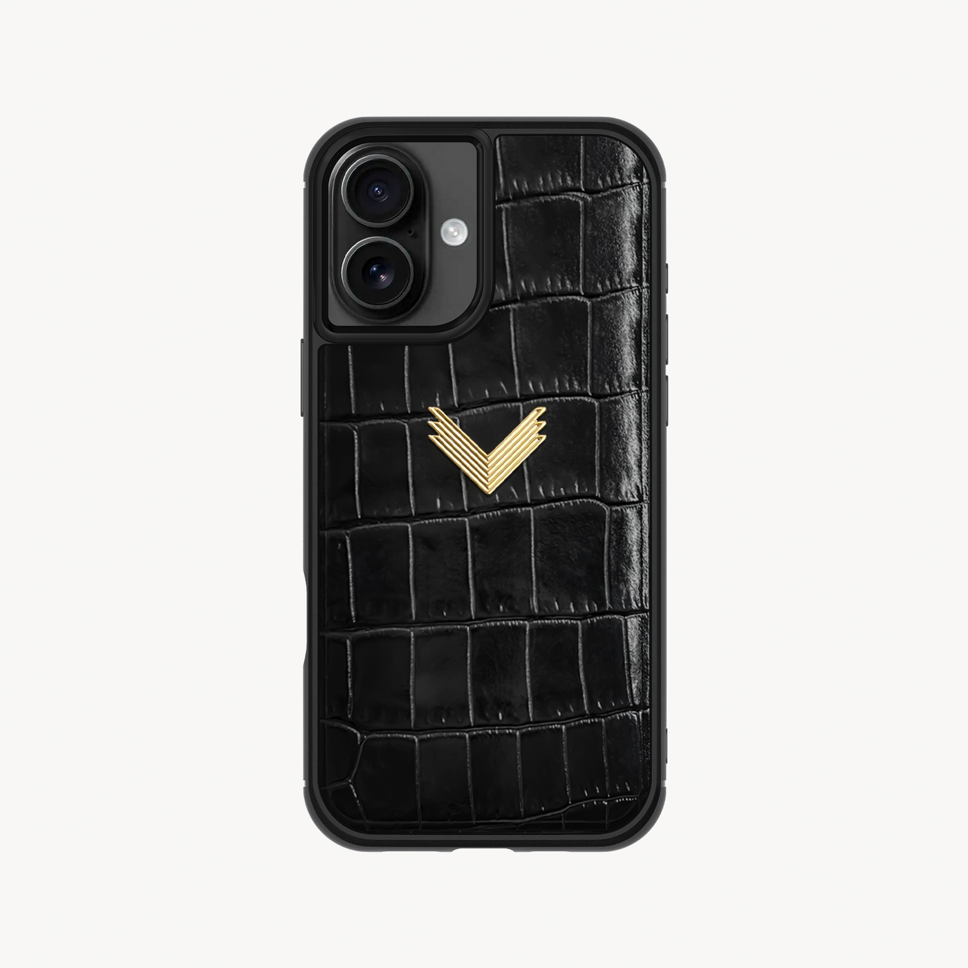 iPhone 17 Phone Case, Calf Leather, Crocodile Texture