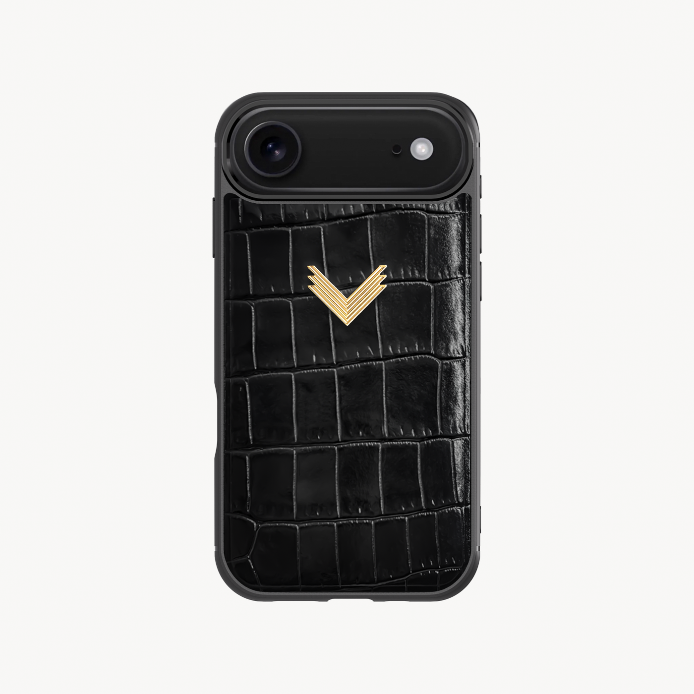 iPhone 17 Air Phone Case, Calf Leather, Crocodile Texture