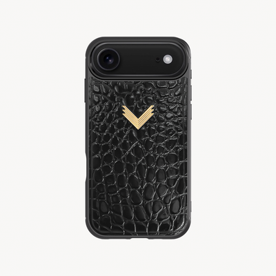 iPhone Air Phone Case, Calf Leather, Crocodile Texture