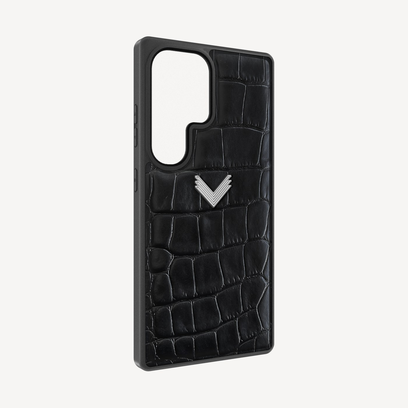 Samsung S25 Ultra Phone Case, Calf Leather, Crocodile Texture