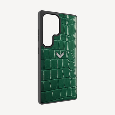 Samsung S25 Ultra Phone Case, Calf Leather, Crocodile Texture