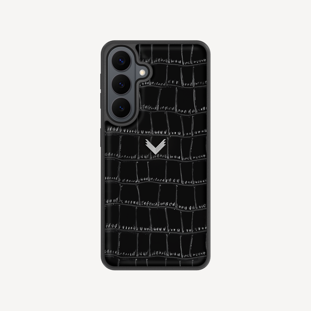 Samsung S26 Plus Phone Case , Calf Leather, Crocodile Texture