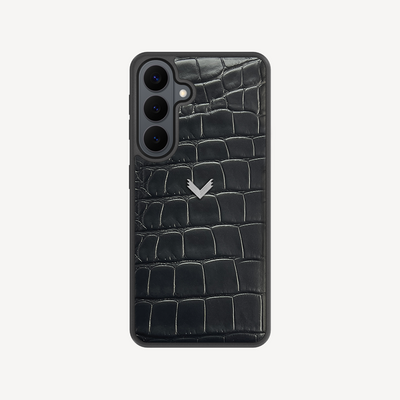 Samsung S26 Plus Phone Case , Calf Leather, Crocodile Texture