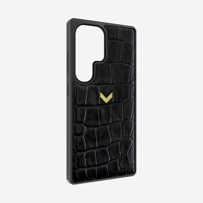 Samsung S26 Ultra Phone Case, Calf Leather, Crocodile Texture
