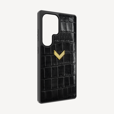 Samsung S26 Ultra Phone Case, Calf Leather, Crocodile Texture