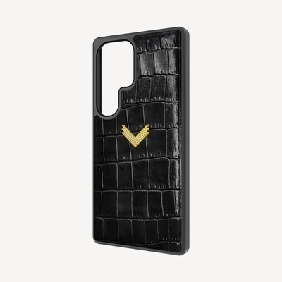 Samsung S26 Ultra Phone Case, Calf Leather, Crocodile Texture