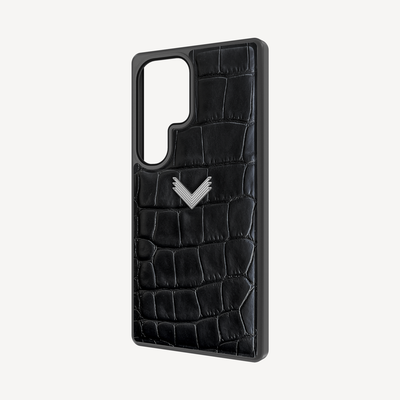 Samsung S26 Ultra Phone Case, Calf Leather, Crocodile Texture