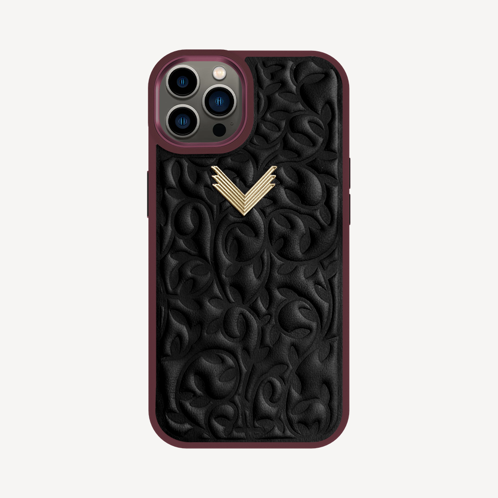 iPhone 12 Pro Max Phone Case, Calf Leather
