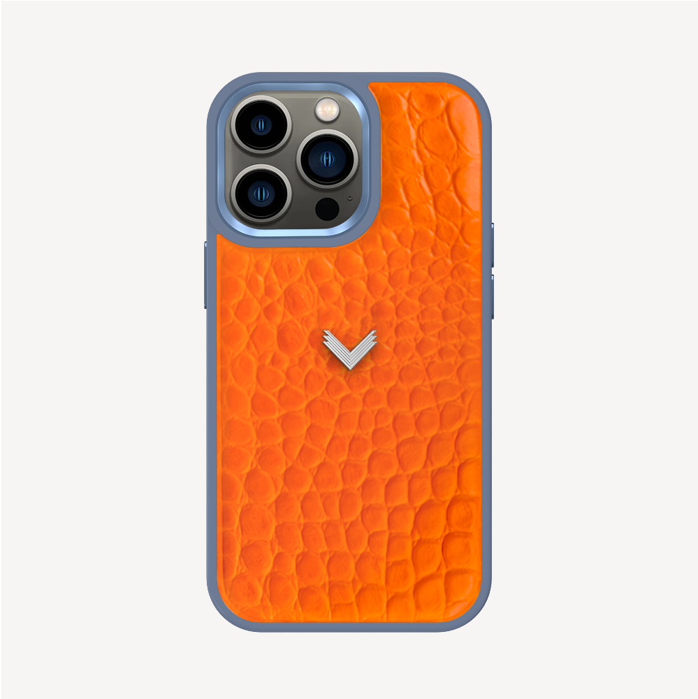 iPhone 12 Pro Max Phone Case, Calf Leather, Crocodile Texture