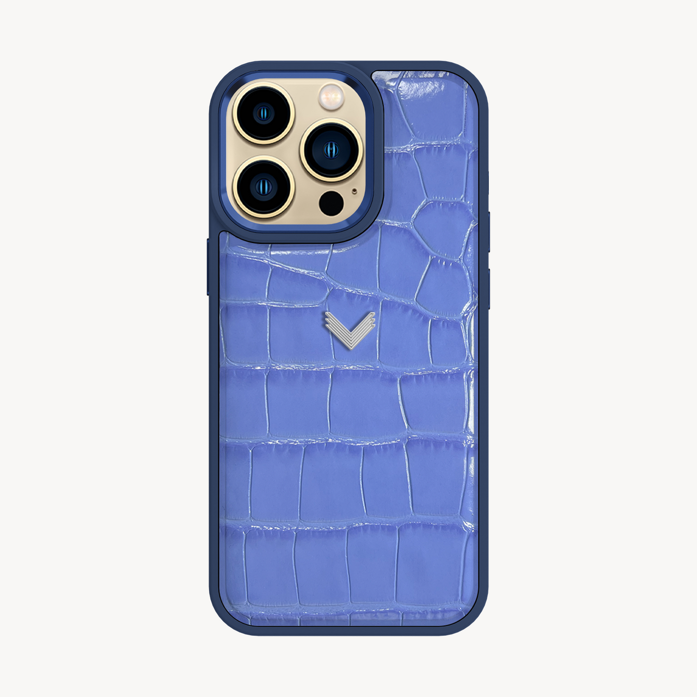 iPhone 14 Pro Max Phone Case, Calf Leather, Crocodile Texture