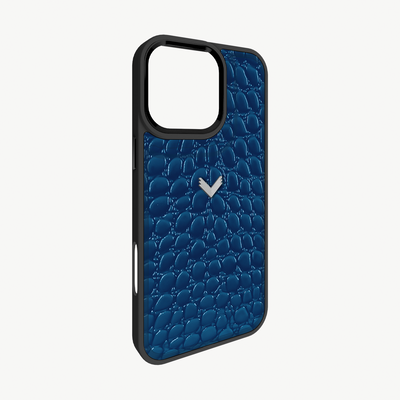 iPhone 16 Pro Phone Case, Calf Leather, Crocodile Texture