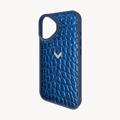 iPhone 17 Phone Case, Calf Leather, Crocodile Texture