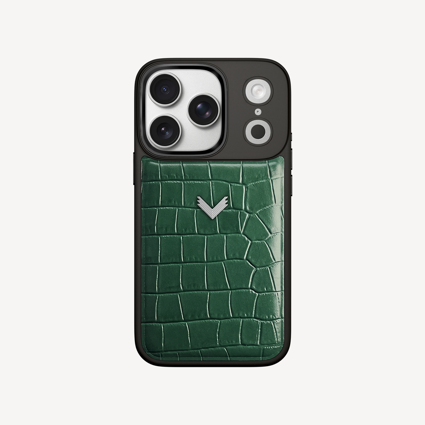 iPhone 17 Pro Phone Case, Calf Leather, Crocodile Texture