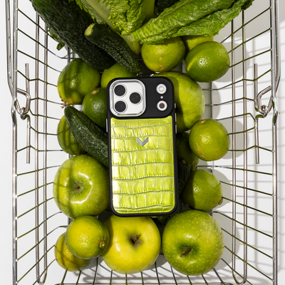 iPhone 17 Pro Phone Case, Calf Leather, Crocodile Texture
