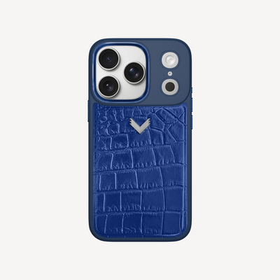 iPhone 17 Pro Phone Case, Calf Leather, Crocodile Texture