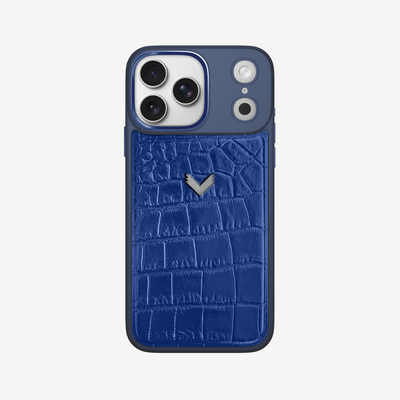 iPhone 17 Pro Max Phone Case, Calf Leather, Crocodile Texture