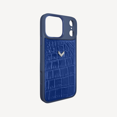 iPhone 17 Pro Phone Case, Calf Leather, Crocodile Texture