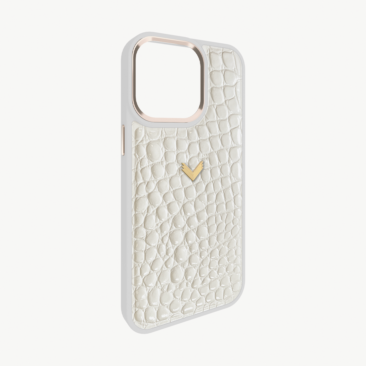 iPhone 15 Pro Max Phone Case, Calf Leather, Crocodile Texture