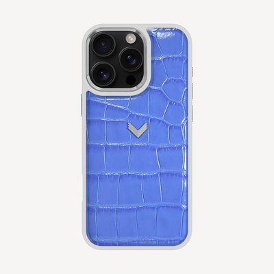 iPhone 16 Pro Max Phone Case, Calf Leather, Crocodile Texture