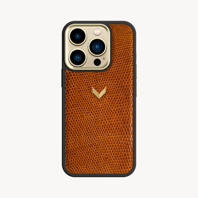 iPhone 13 Pro Phone Case, Iguana Leather