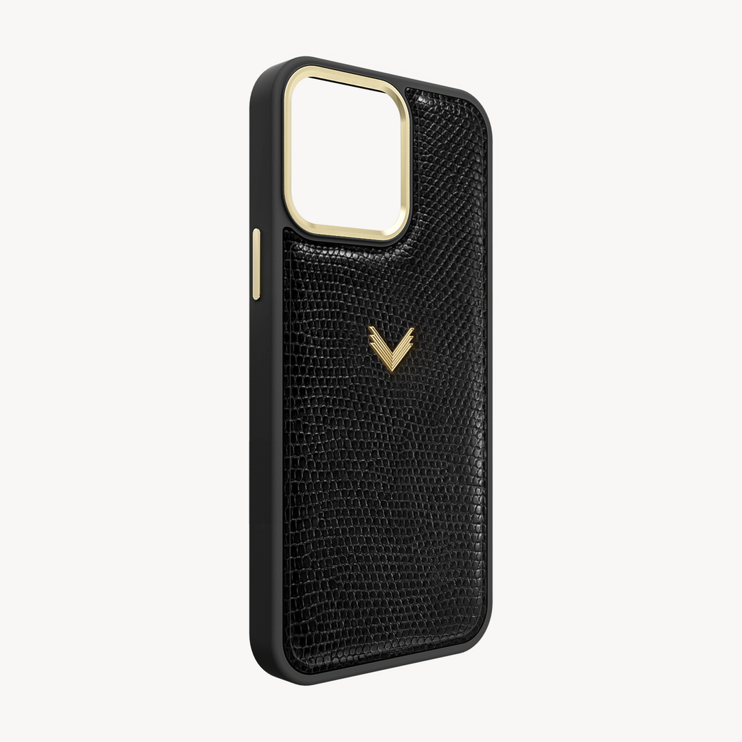 iPhone 15 Pro Phone Case, Iguana Leather