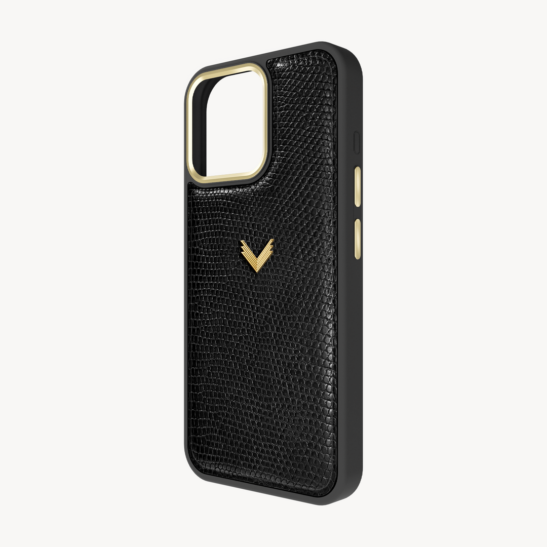 iPhone 15 Pro Phone Case, Iguana Leather