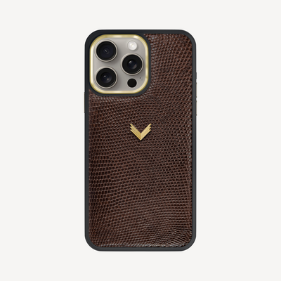 iPhone 15 Pro Max Phone Case, Iguana Leather