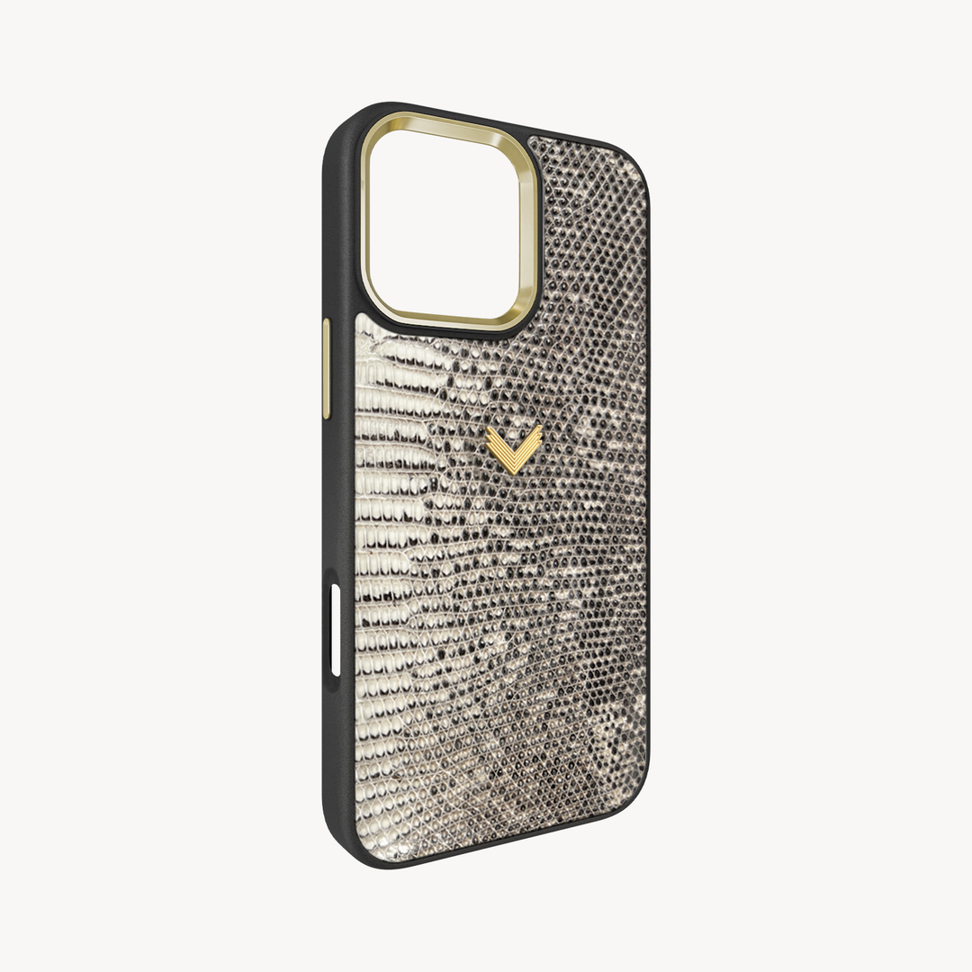 iPhone 16 Pro Phone Case, Iguana Leather