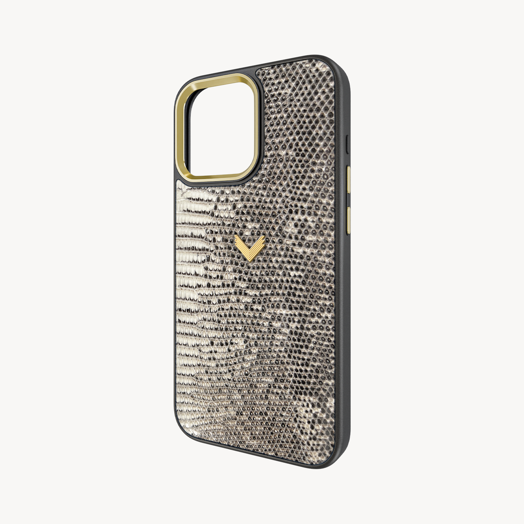 iPhone 16 Pro Phone Case, Iguana Leather
