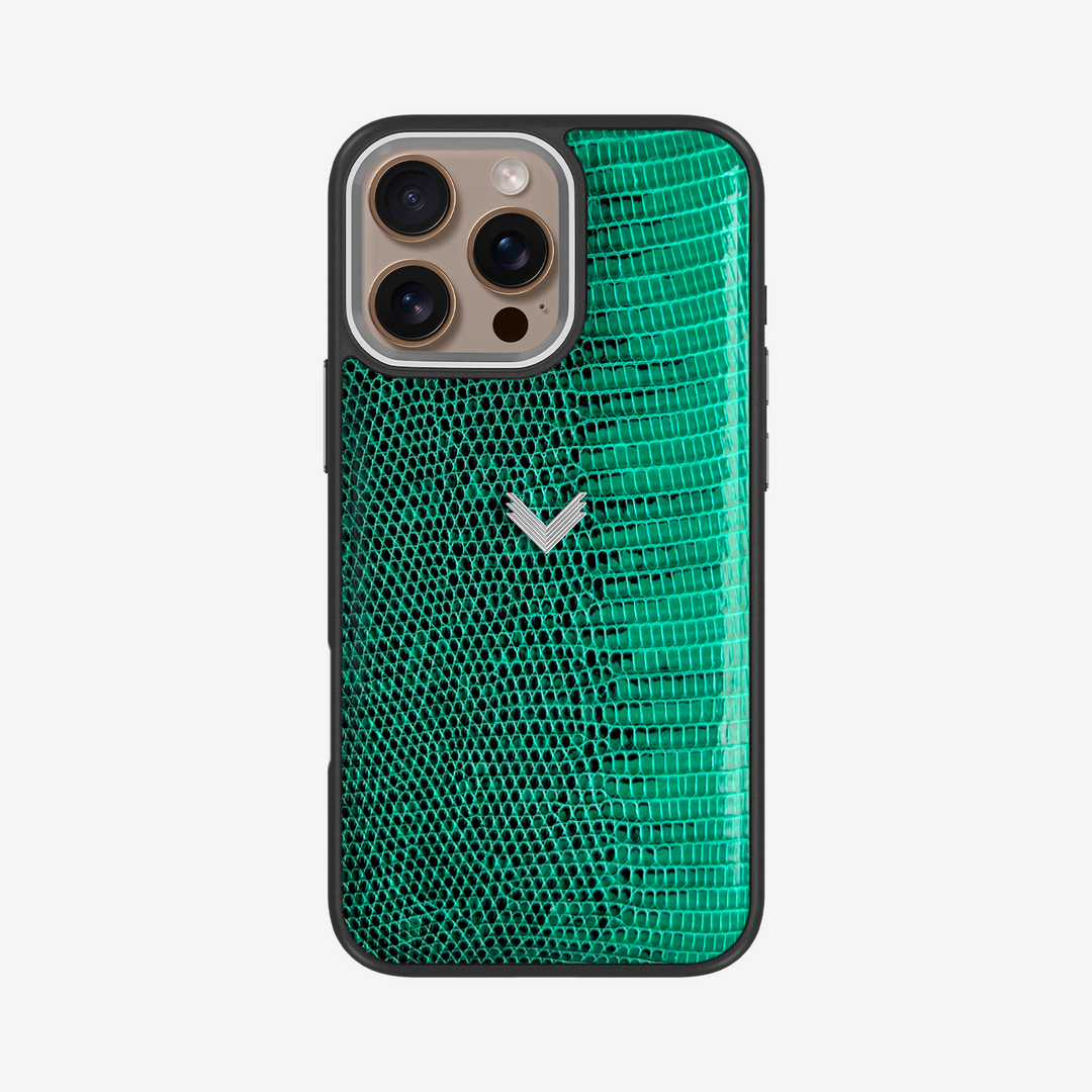 iPhone 16 Pro Max Phone Case, Iguana Leather