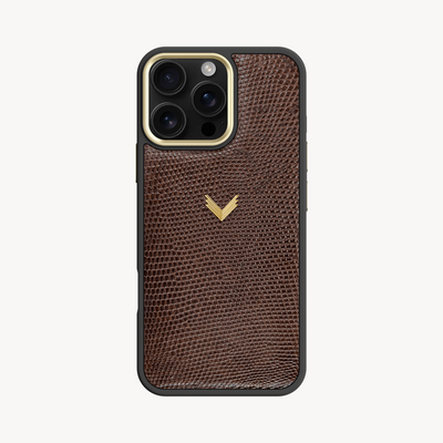 iPhone 16 Pro Phone Case, Iguana Leather