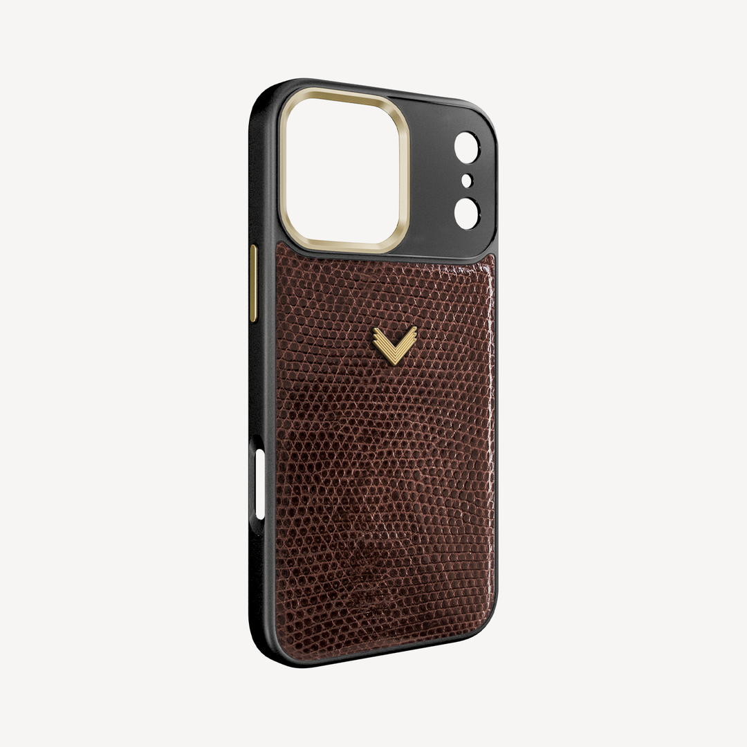 iPhone 17 Pro Max Phone Case, Iguana Leather