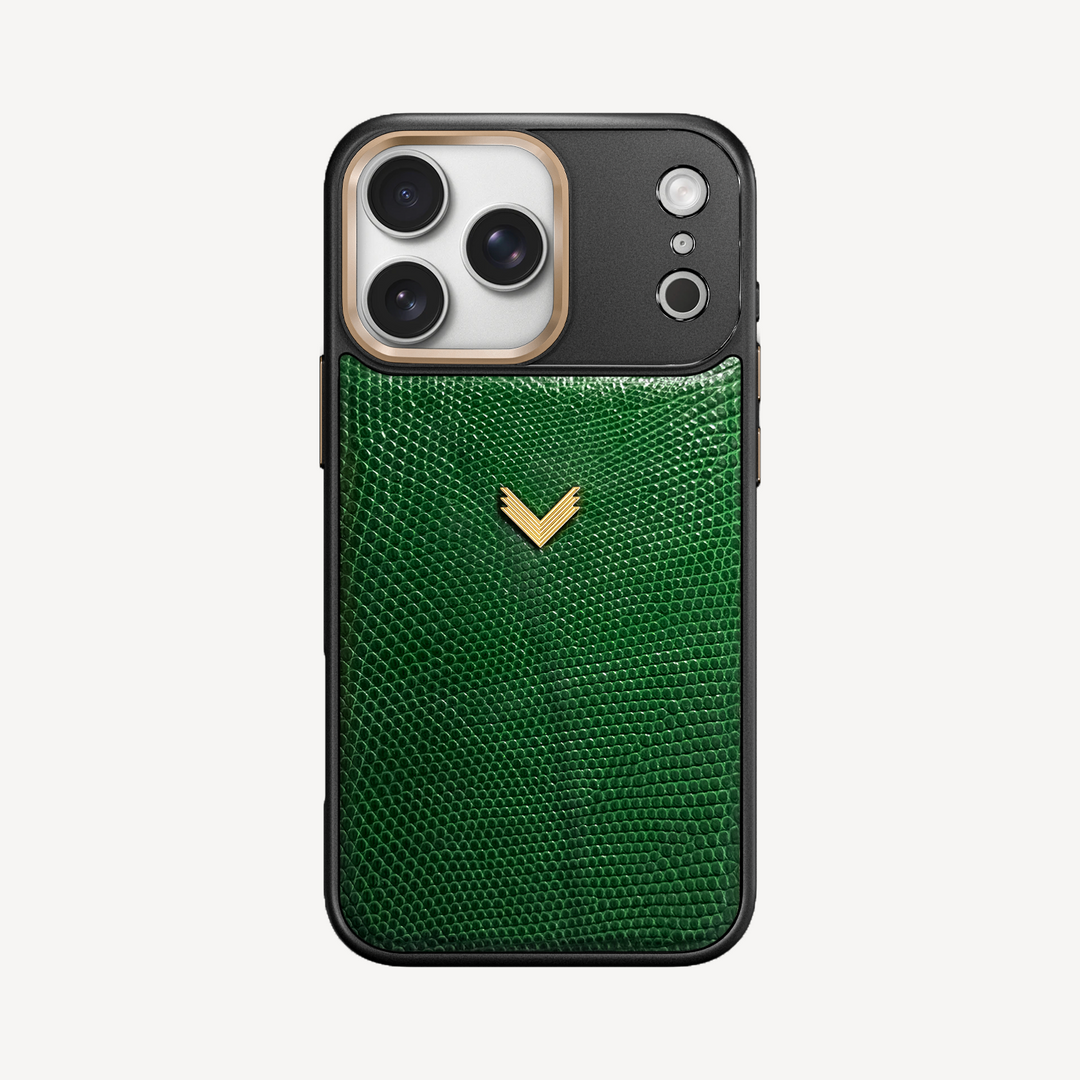 iPhone 18 Pro Max Phone Case, Iguana Leather