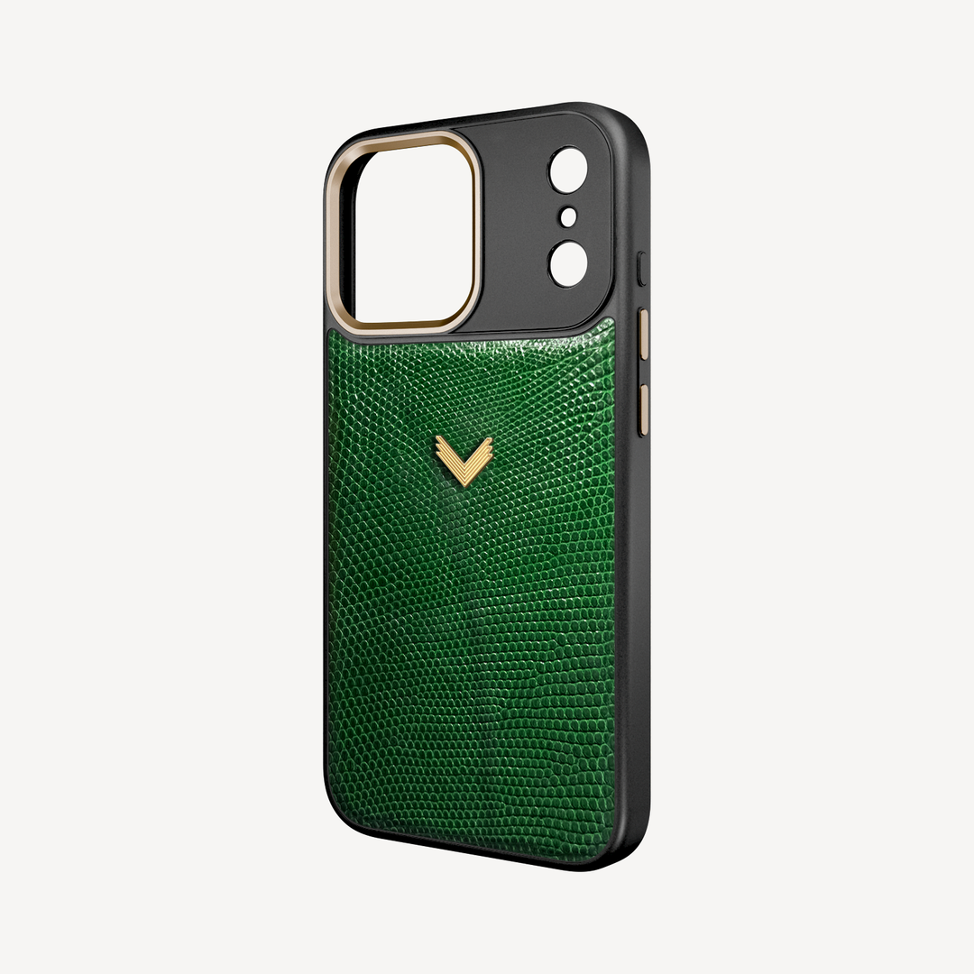 iPhone 18 Pro Max Phone Case, Iguana Leather