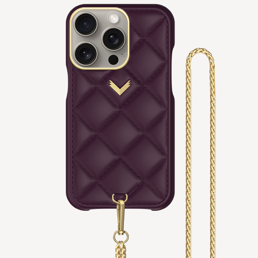 iPhone 15 Pro Phone Case, Calf Leather