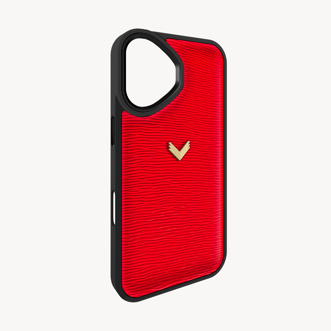 iPhone 17 Phone Case, Calf Leather, Dune Texture