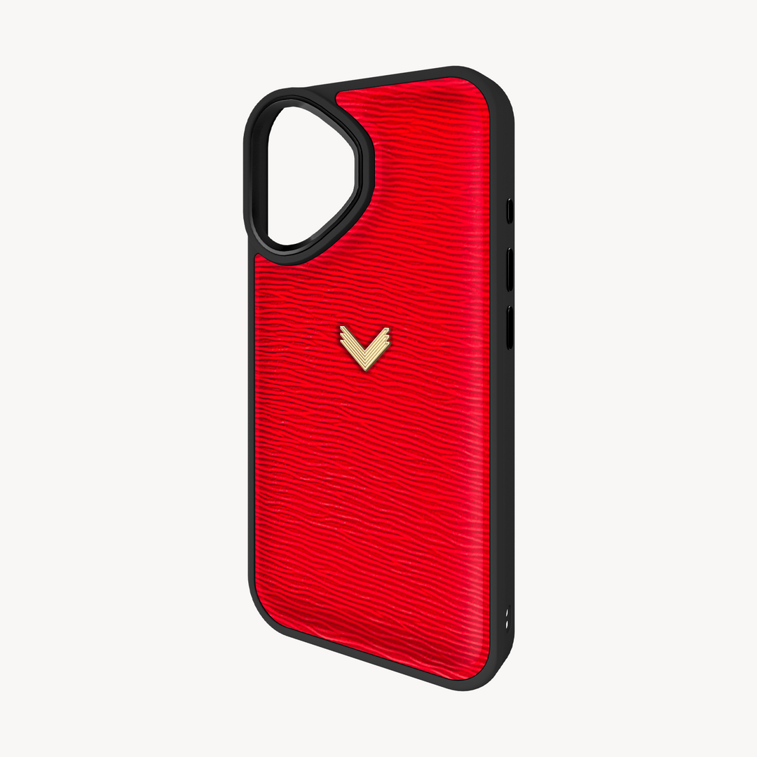 iPhone 17 Phone Case, Calf Leather, Dune Texture