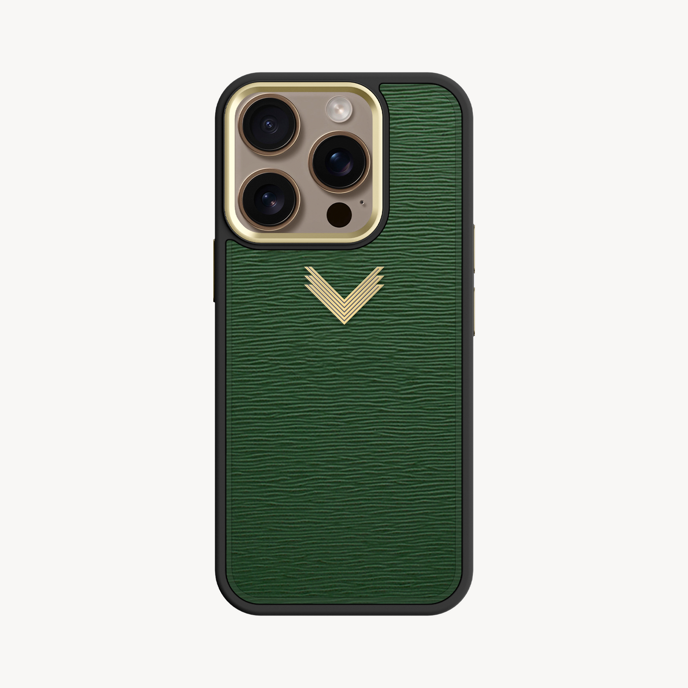 iPhone 16 Pro Phone Case, Calf Leather, Antique VLogo