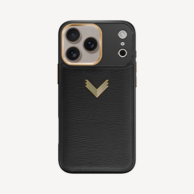 iPhone 17 Pro Max Phone Case, Calf Leather, Antique VLogo