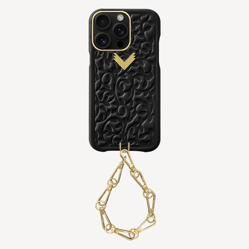 iPhone 16 Pro Phone Case, Calf Leather, Cultured Pearls, Purity Edition