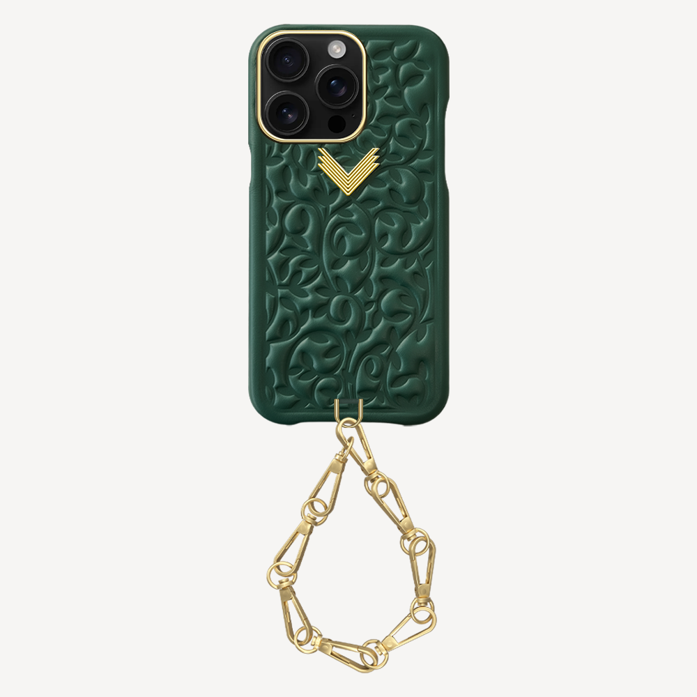 iPhone 16 Pro Phone Case, Calf Leather, Cultured Pearls, Purity Edition