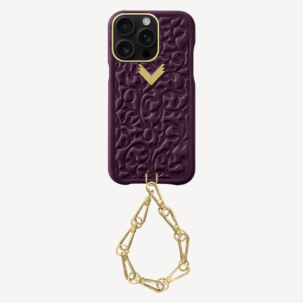 iPhone 16 Pro Phone Case, Calf Leather, Cultured Pearls, Purity Edition