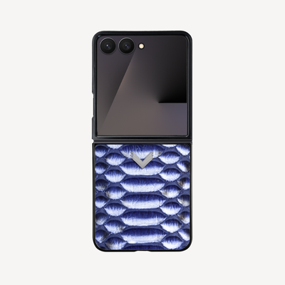 Samsung Z Flip 7 Phone Case, Python Leather