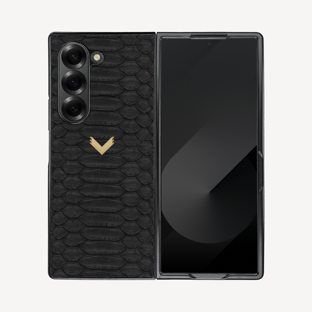 Samsung Z Fold 6 Phone Case, Python Leather