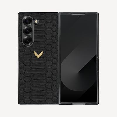 Samsung Z Fold 6 Phone Case, Python Leather