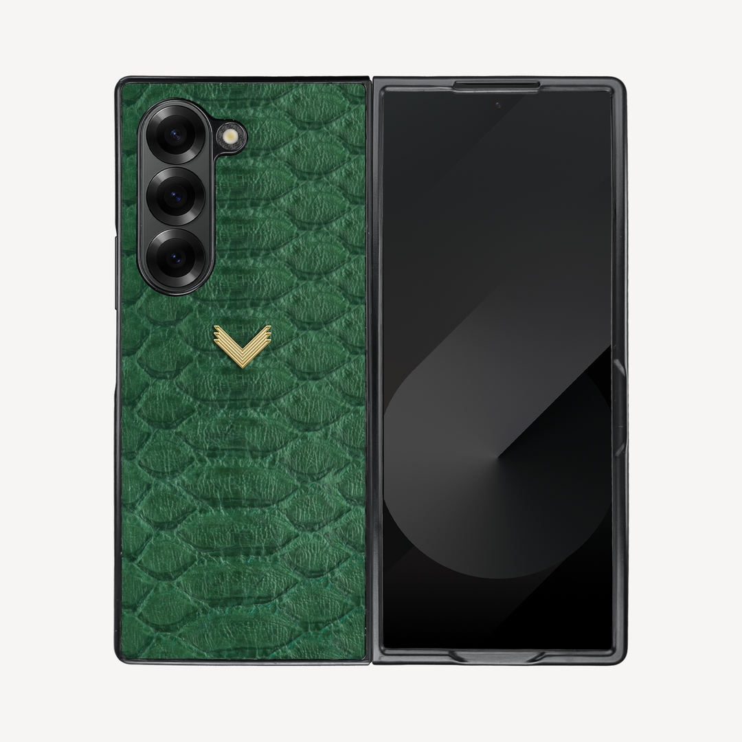 Samsung Z Fold 6 Phone Case, Python Leather
