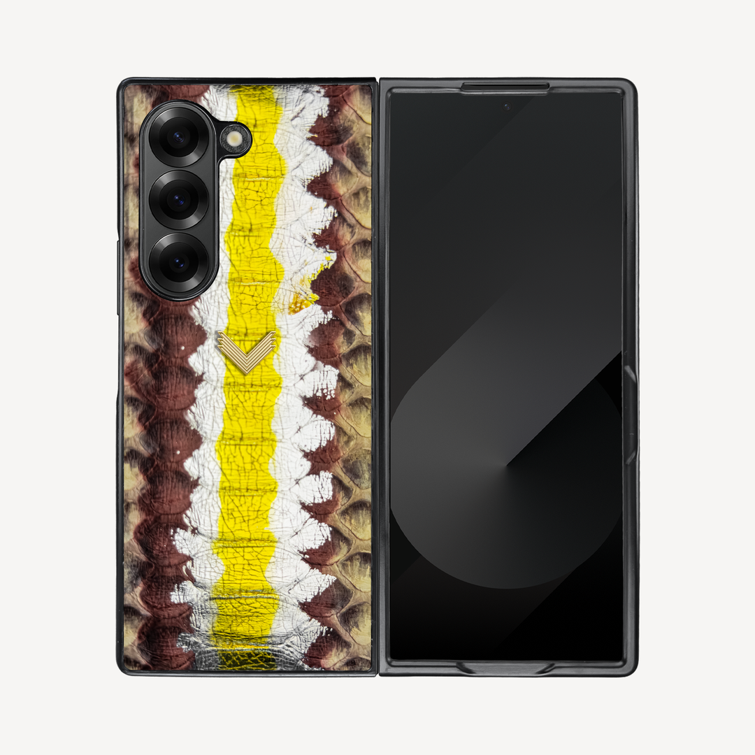 Samsung Z Fold 6 Phone Case, Python Leather